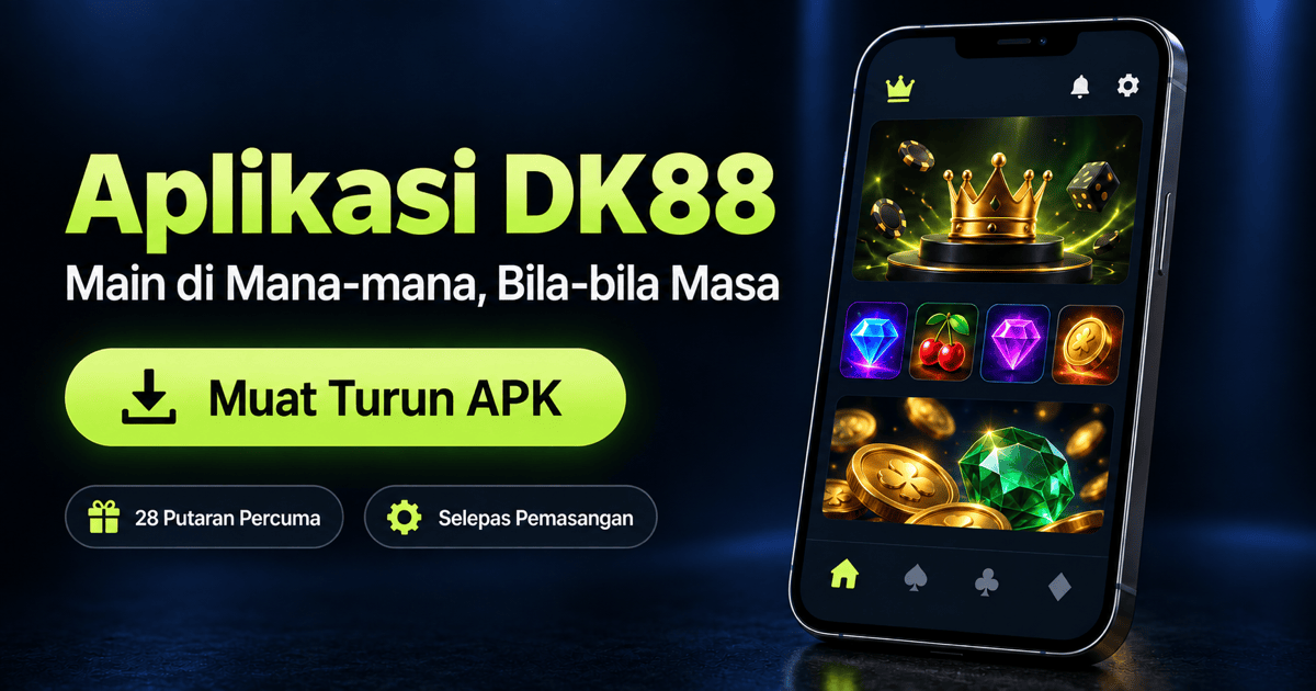 Halaman muat turun aplikasi Android DK88 Malaysia dengan butang APK